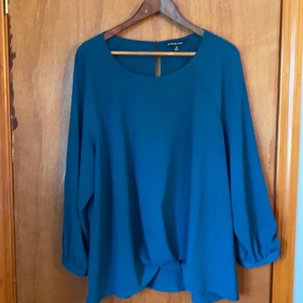 Zach & Rachel 2xl blouse teal color